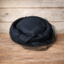 Chapeau ancien noir à voilette vintage – accessoire mode rétro brocante