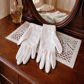 Antique crocheted cotton gloves – vintage fashion accessory