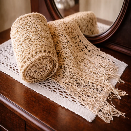 Antique crochet lace roll – vintage sewing collectible