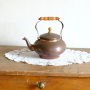Antique hammered copper teapot – vintage kitchen collectible