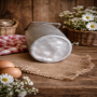 Ancien bidon lait aluminium rustique