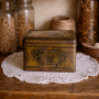 Antique kitten tin box vintage decor