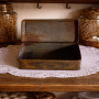 Antique kitten tin box vintage decor
