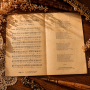 Ancienne partition musicale papier patine