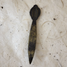 Antique religious metal bookmark
