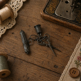 Antique miniature sewing items