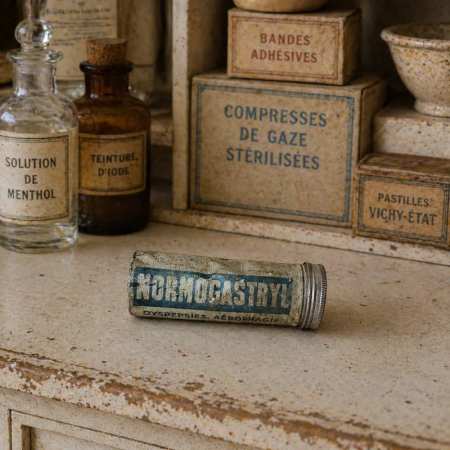 Boite ancienne Normogastryl métal vintage