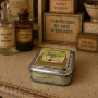 Boîte ancienne compresses vintage métal