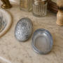 French Antique Silver Plated Box Vintage Decor