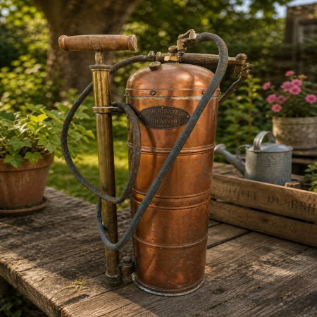Authentic French Antique Copper Sprayer Vintage Decor