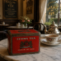 Boîte métal Lyons Tea vintage rouge